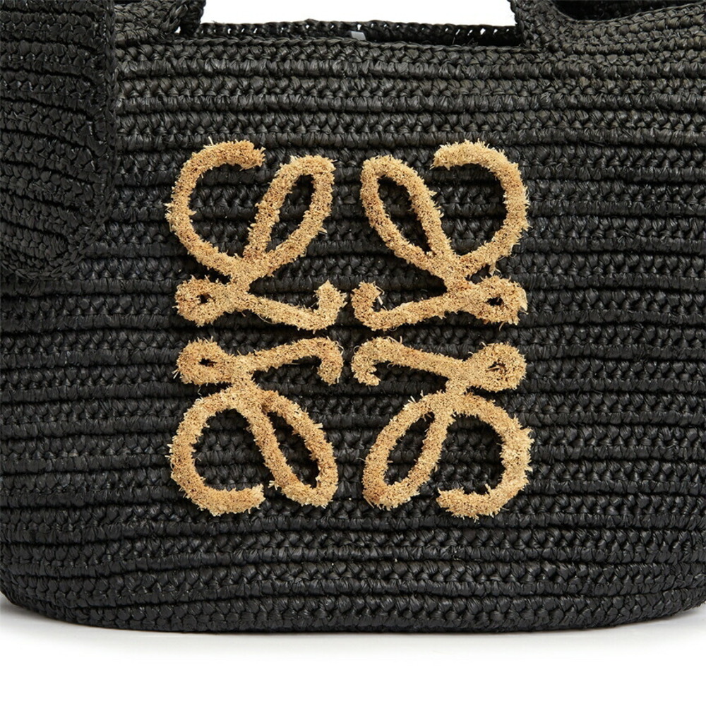 LOEWE x Paula Ibiza Elephant Raffia Basket Bag Black - Picture 7 of 9